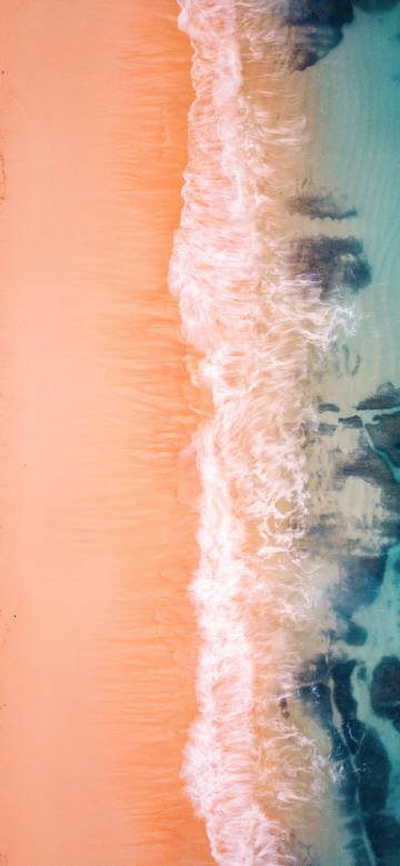 Clear water and orange sand beaches