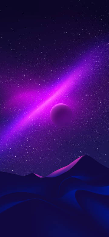 Dreamy purple starry sky