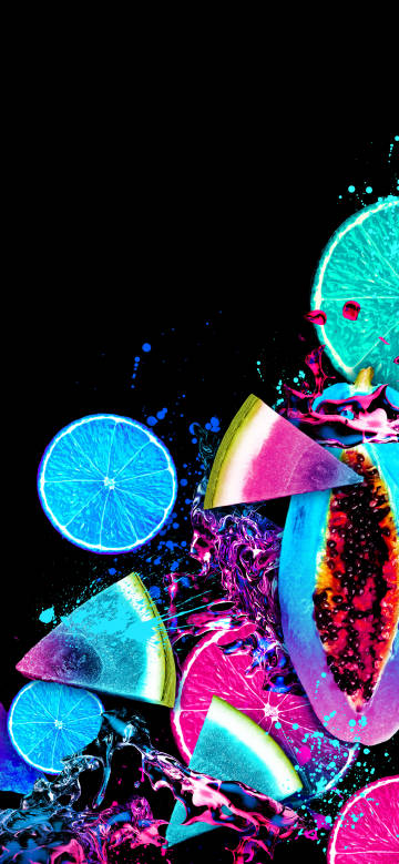 Dreamy fruit color splashes