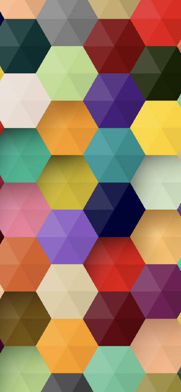 Colorful hexagonal patterns