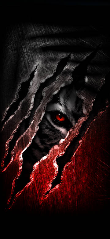 Peeking eye in the dark
