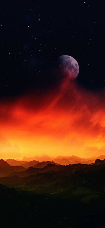 Gorgeous clouds under the moonlit night