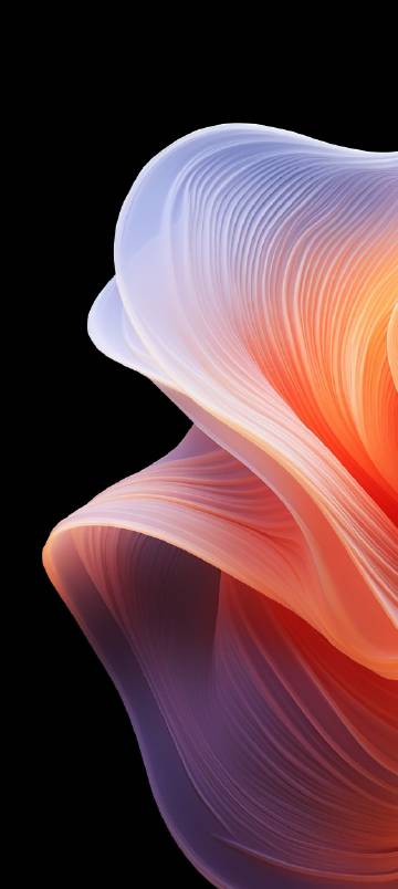 Colorful wave graphics on black background