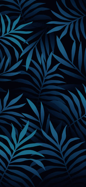 Beautiful blue leaf pattern