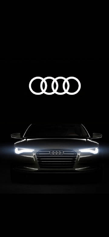 Audi car under the classic four rings logo