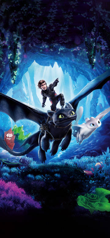 How to Train Your Dragon:Riding dragon through magical cave