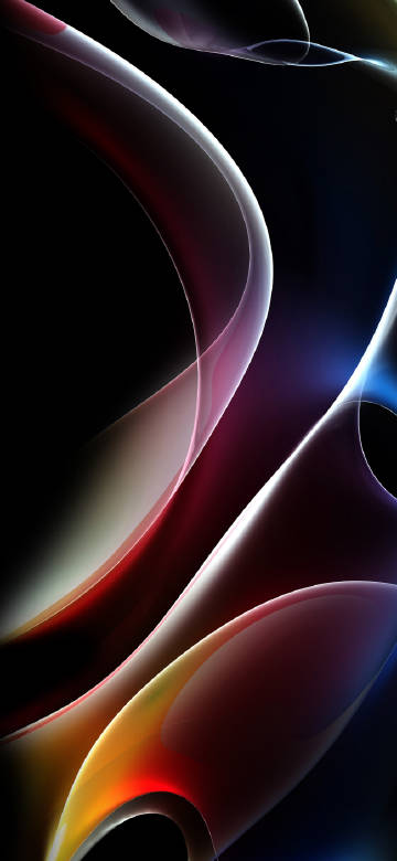 Colorful flowing lines on black background