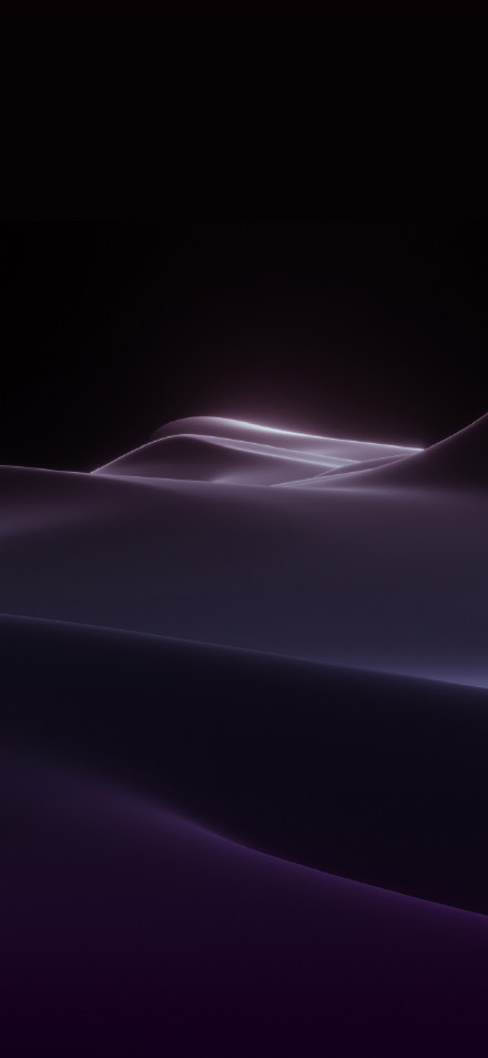 Dreamy purple desert on a black background