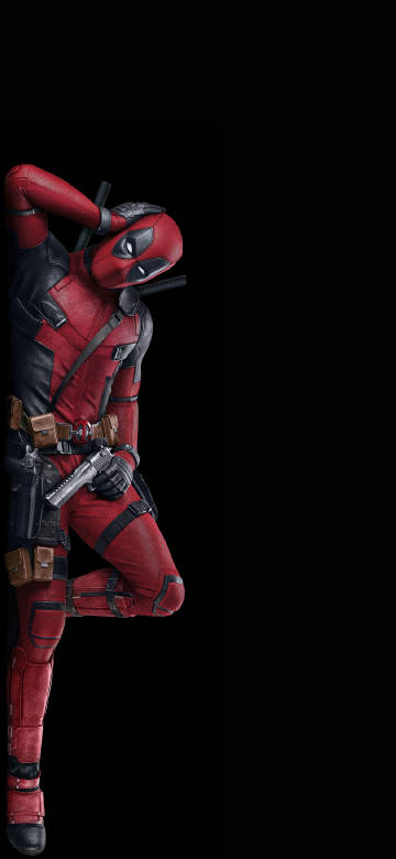 Deadpool’s cool image against black background