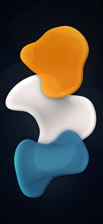 Colorful fluid shapes on black background