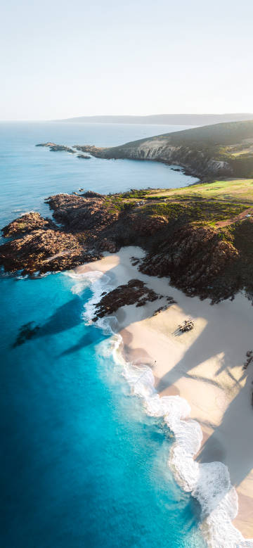 Stunning views overlooking the ocean beach