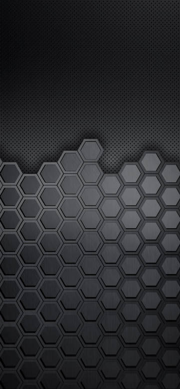 Black hexagonal geometric patterns