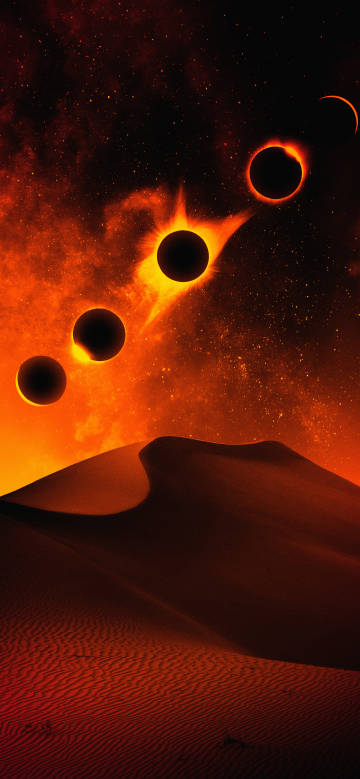Stunning celestial landscape above the desert