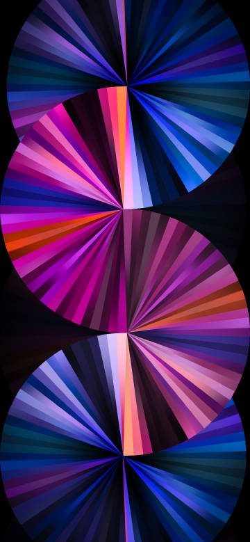 Cool colorful radiation graphics on black background