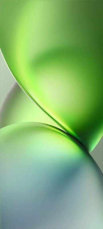 Flowing green abstract art