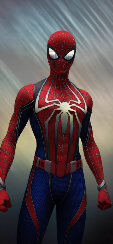 Spider-Man’s heroic standing pose