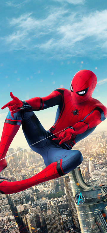 Super cool Spider-Man spitting silk in the air moment