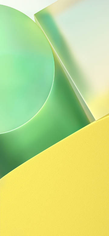 Green and yellow geometric combination abstract phone wallpaper
