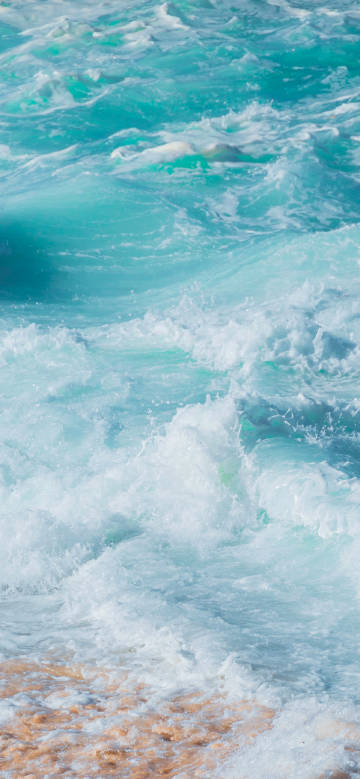 Rolling white waves phone wallpaper