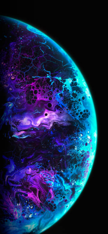 A colorful and fantasy planet phone wallpaper