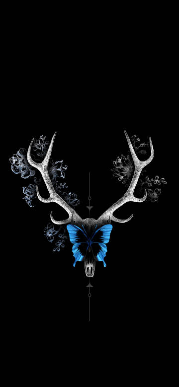 A pair of artistically designed silver antlers
