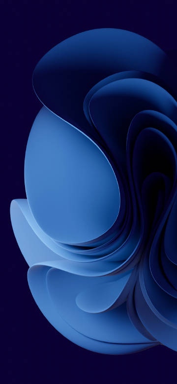 Unique blue 3D graphics phone wallpaper