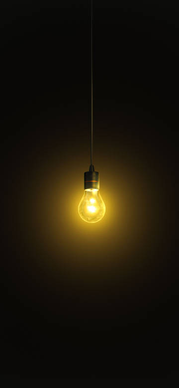 Light bulb in the dark phone wallpaper