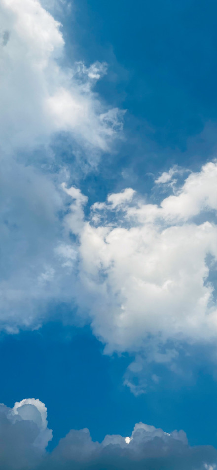 Clouds under a clear sky