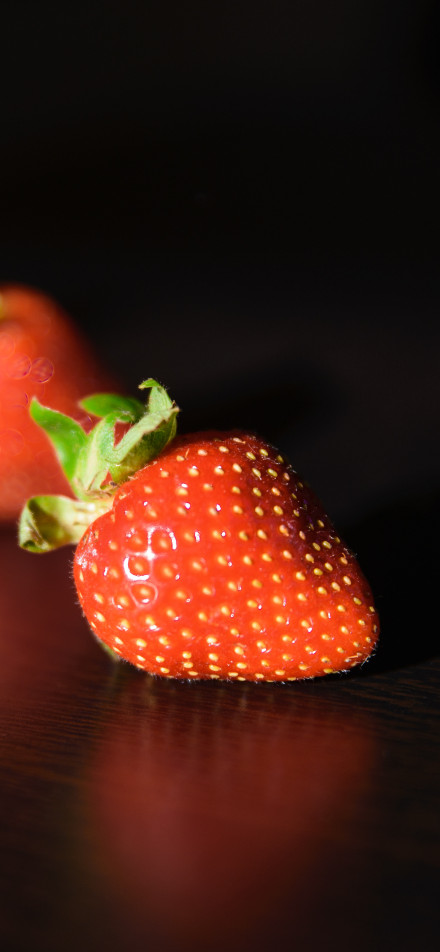 Strawberry on a dark background