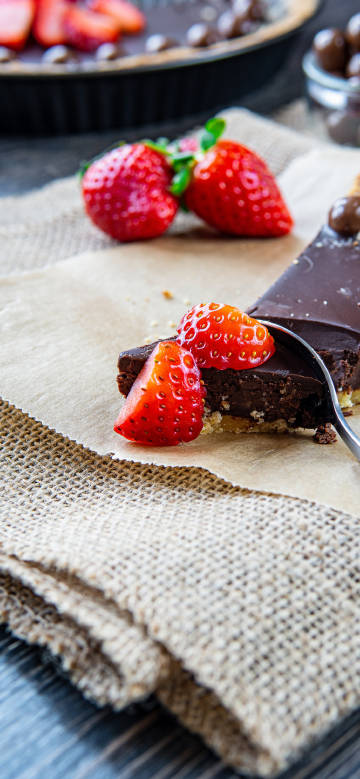 Delicious strawberry chocolate dessert