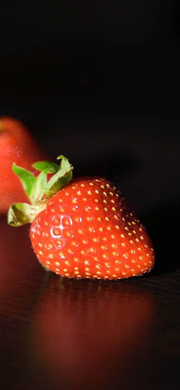 Strawberry on a dark background