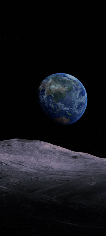Blue planet in the universe phone wallpaper