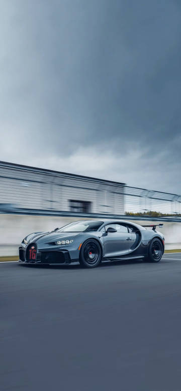 Bugatti sports car on the track