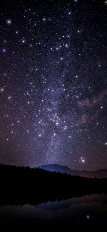Magnificent starry sky with twinkling stars