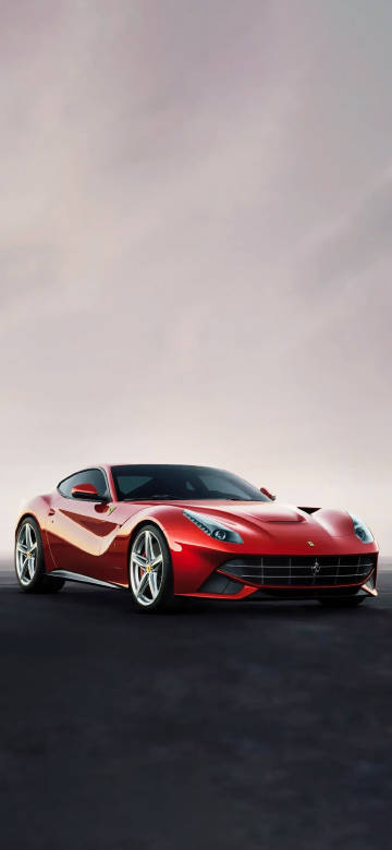 Beautiful red Ferrari sports car phone wallpaper