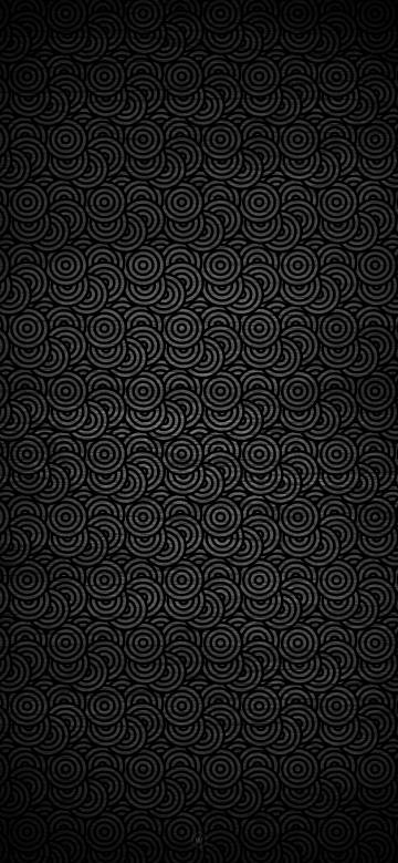 Circle texture on black background phone wallpaper