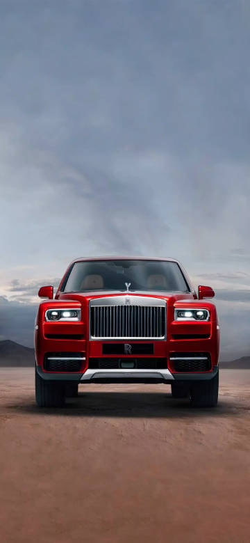 Red Rolls-Royce in the desert