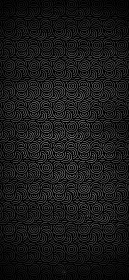 Circle texture on black background phone wallpaper