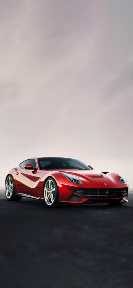 Beautiful red Ferrari sports car phone wallpaper