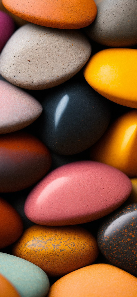 Colorful Smooth River Stones Macro Wallpaper 4K