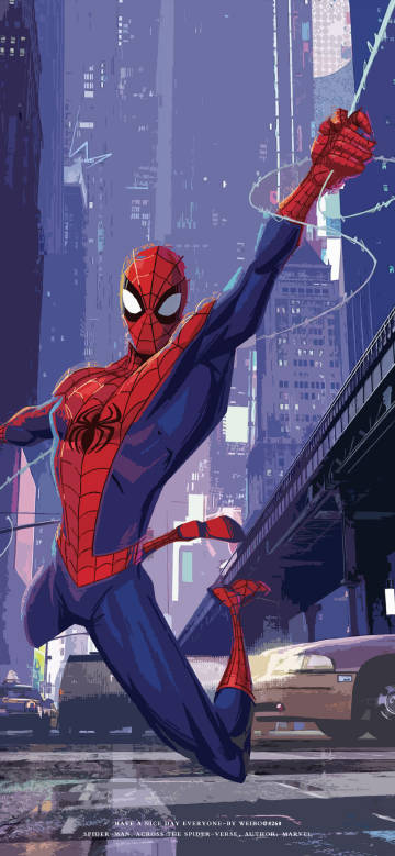 Spider-Man Across the Spider-Verse City Swing 4K Wallpaper