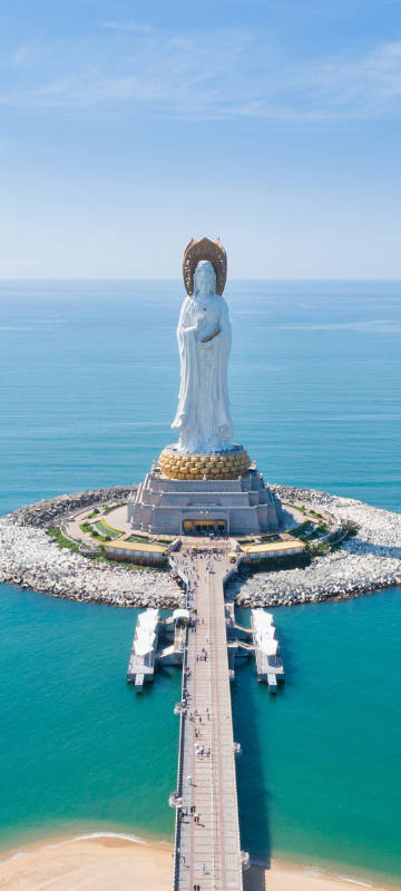 Sanya Nanshan Sea Guanyin Phone Wallpaper