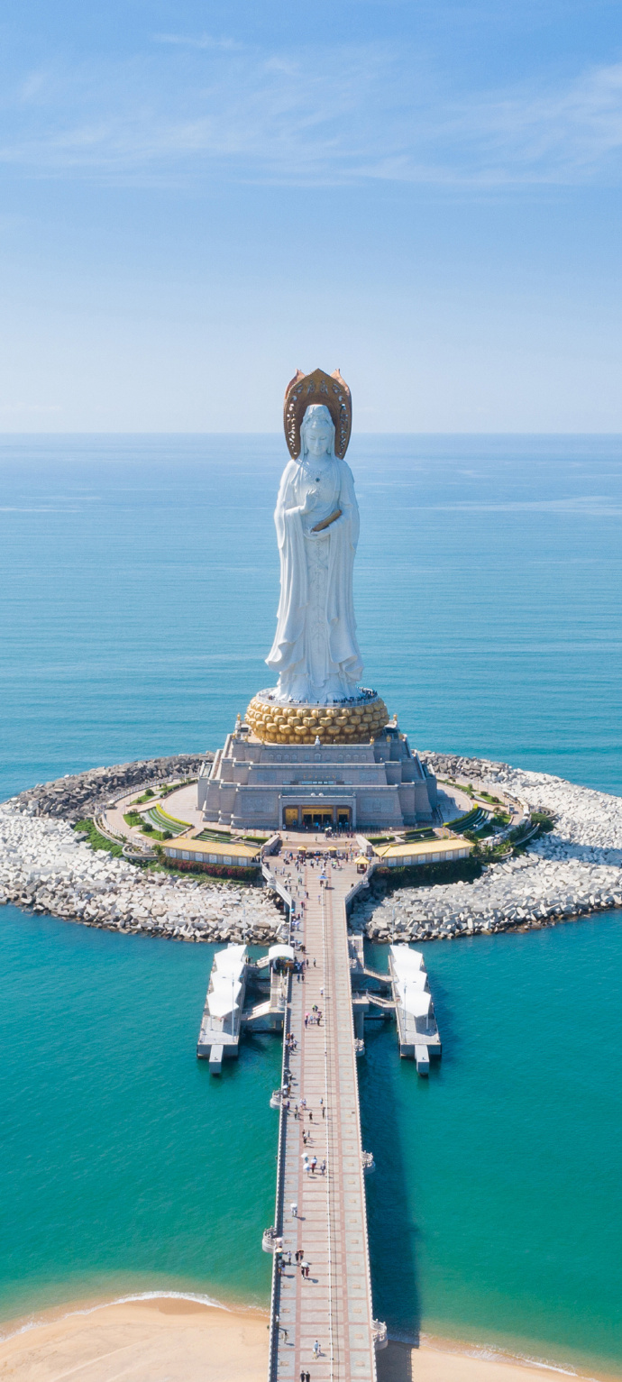 Sanya Nanshan Sea Guanyin Phone Wallpaper