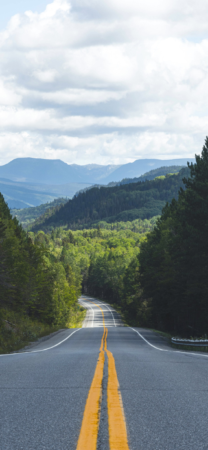 Mountain road scenery 5K Phone Wallpaper